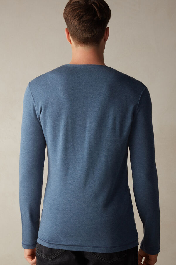 Intimssimi Long-Sleeve Modal-Cashmere Top Blue | BSGSO16631