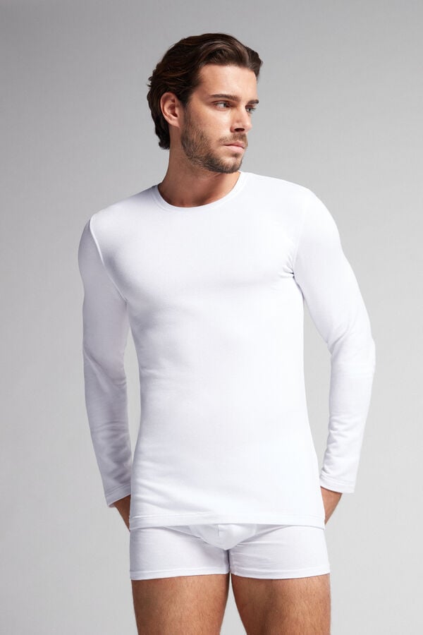 Intimssimi Long-Sleeve Modal-Cashmere Top White | SGNZX34836