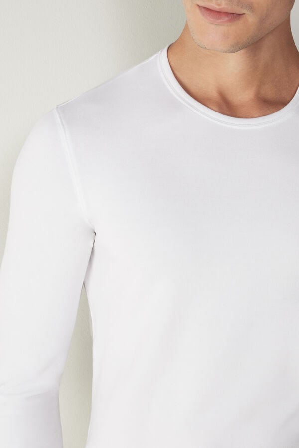 Intimssimi Long-Sleeve Modal-Cashmere Top White | SGNZX34836