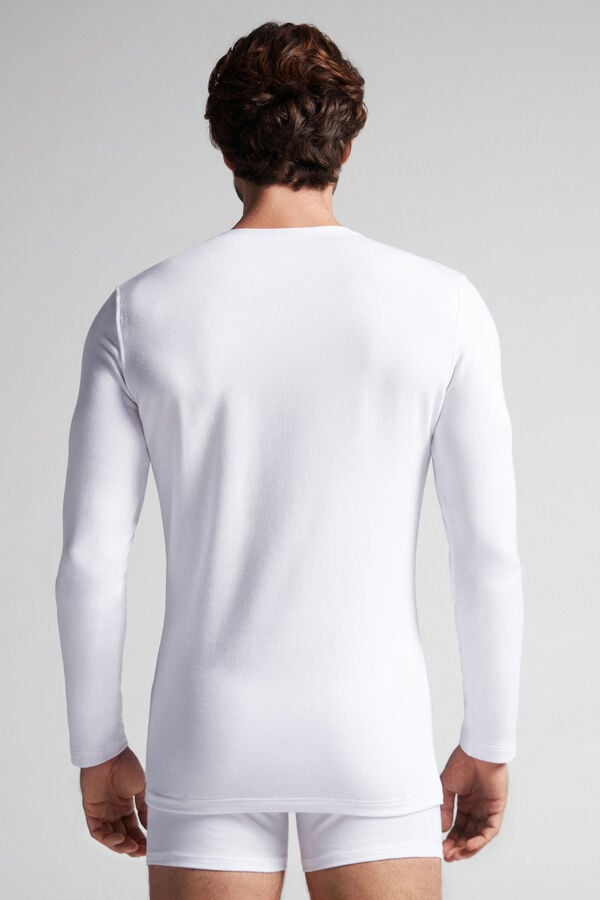 Intimssimi Long-Sleeve Modal-Cashmere Top White | SGNZX34836