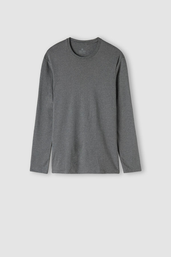 Intimssimi Long Sleeve Top in Warm Cotton Dark Grey | BSGSO44546