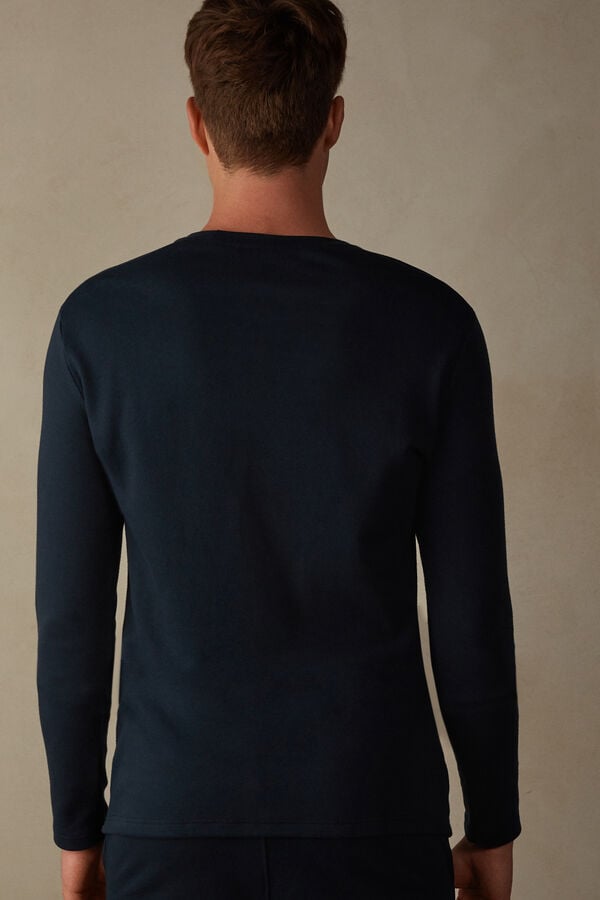 Intimssimi Long Sleeve Top in Warm Cotton Blue | SGJZR47118