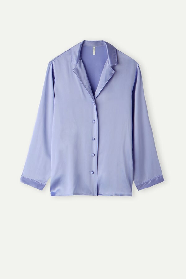 Intimssimi Mannish-Cut Jacket in Silk Satin Violet | BSGSO11098