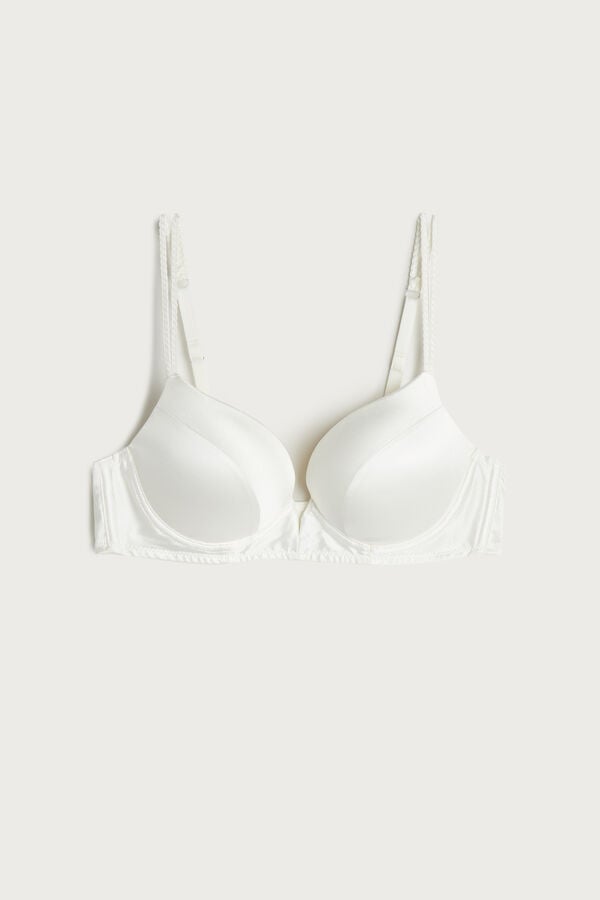 Intimssimi Mia Silk Super Push-Up Bra White | SGJVR10646