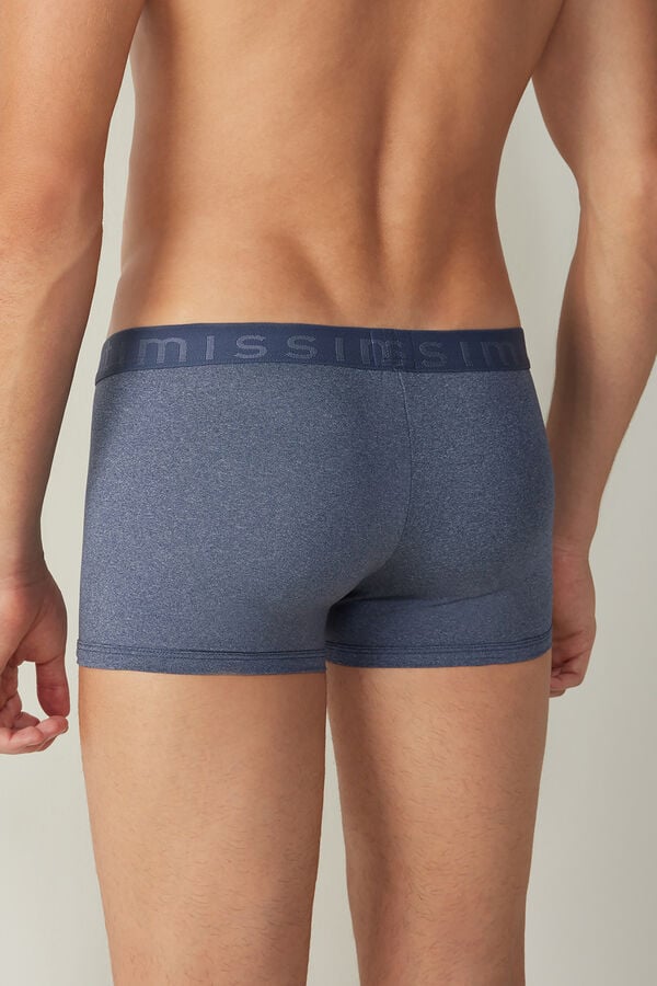 Intimssimi Microfiber Logo Boxer Shorts Blue | SGICD23541