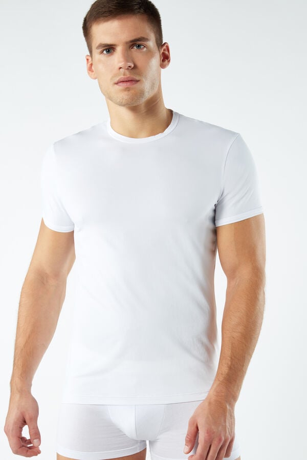 Intimssimi Microfiber T-shirt White | BSGSO54922