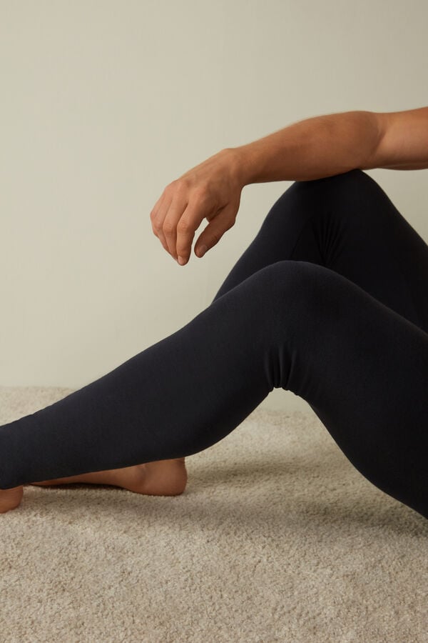 Intimssimi Modal-Cashmere Leggings Blue | DSGKV50403