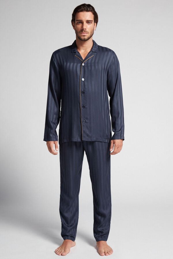 Intimssimi Modal Pajama Set Blue | SGJZR89527