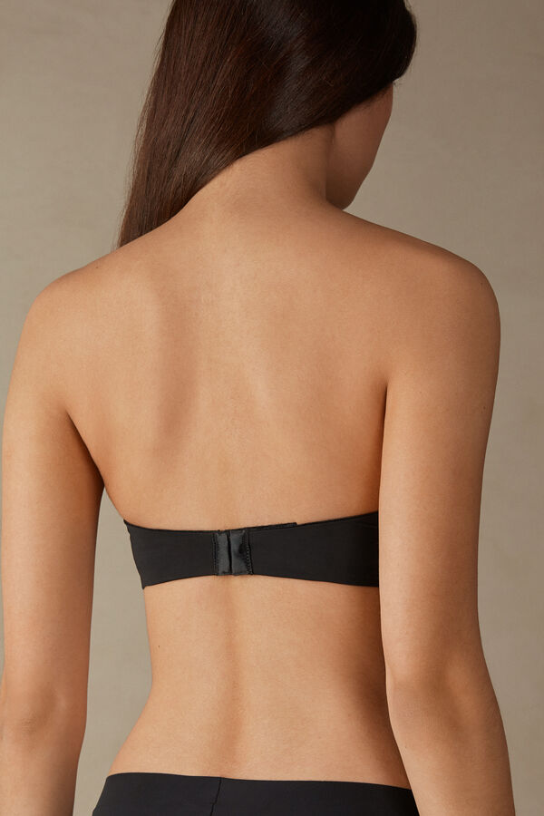 Intimssimi Monica Bandeau Bra in Ultralight Microfiber Black | YSGVQ98090