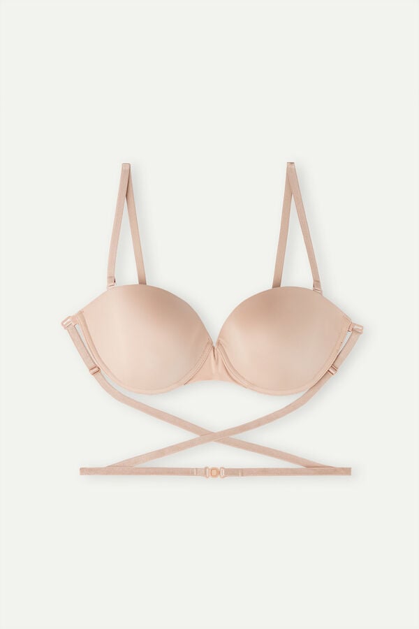 Intimssimi Multi-functional Anna Balconette Bra in Ultralight Microfiber Natural | SGZPD42209