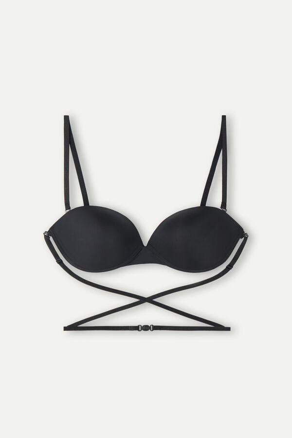 Intimssimi Multi-functional Anna Balconette Bra in Ultralight Microfiber Black | TSGWZ66725