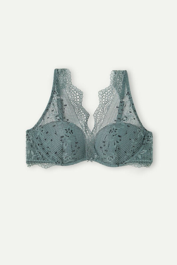 Intimssimi Prairie Bouquet Giorgia Balconette Bra Green | SGDYB24009