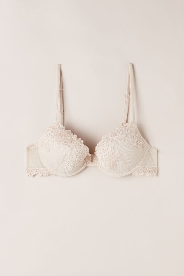 Intimssimi Pretty Flowers Bellissima Push-up Bra Natural | QSGWA87165