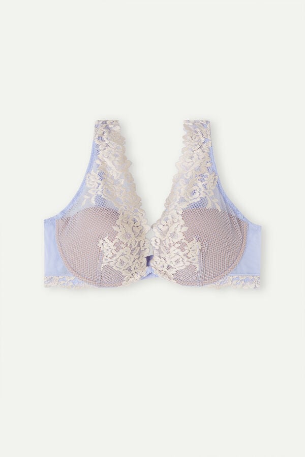 Intimssimi Pretty Flowers Elena Balconette Bra Violet | QSGWA78818