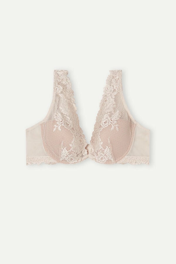 Intimssimi Pretty Flowers Elena Balconette Bra Natural | SGZPD71510