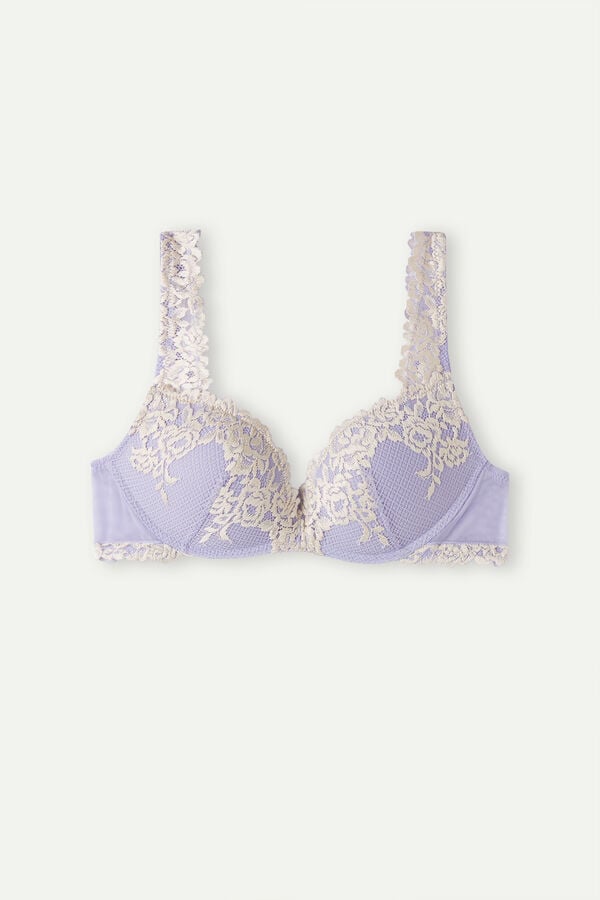 Intimssimi Pretty Flowers Gioia Super Push-up Bra Violet | XSGGW33571