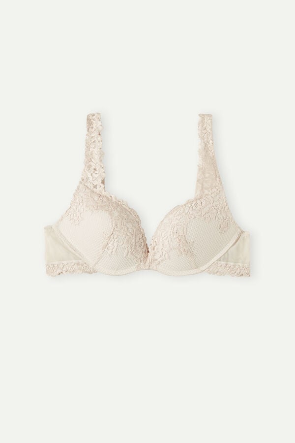 Intimssimi Pretty Flowers Gioia Super Push-up Bra Natural | YSGGT93163