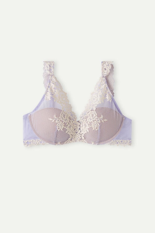 Intimssimi Pretty Flowers Giorgia Balconette Bra Violet | SGNZX48528