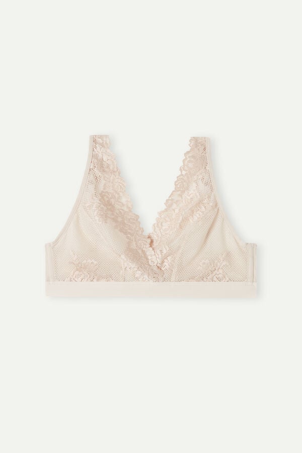 Intimssimi Pretty Flowers Lara Triangle Bra Natural | ESGVG83629