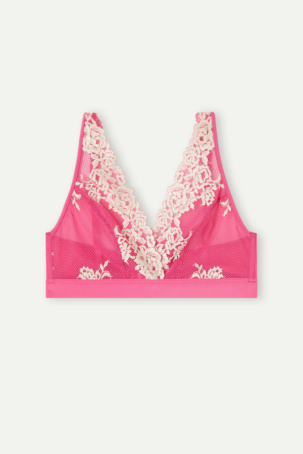 Intimssimi Pretty Flowers Lara Triangle Bra Pink | SGDFL14254