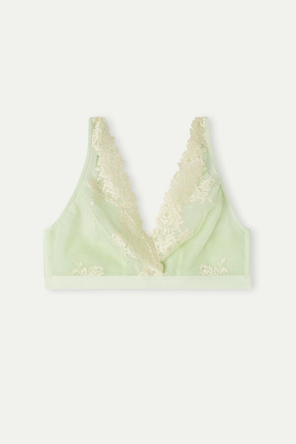 Intimssimi Pretty Flowers Lara Triangle Bra Green | SGICD37498