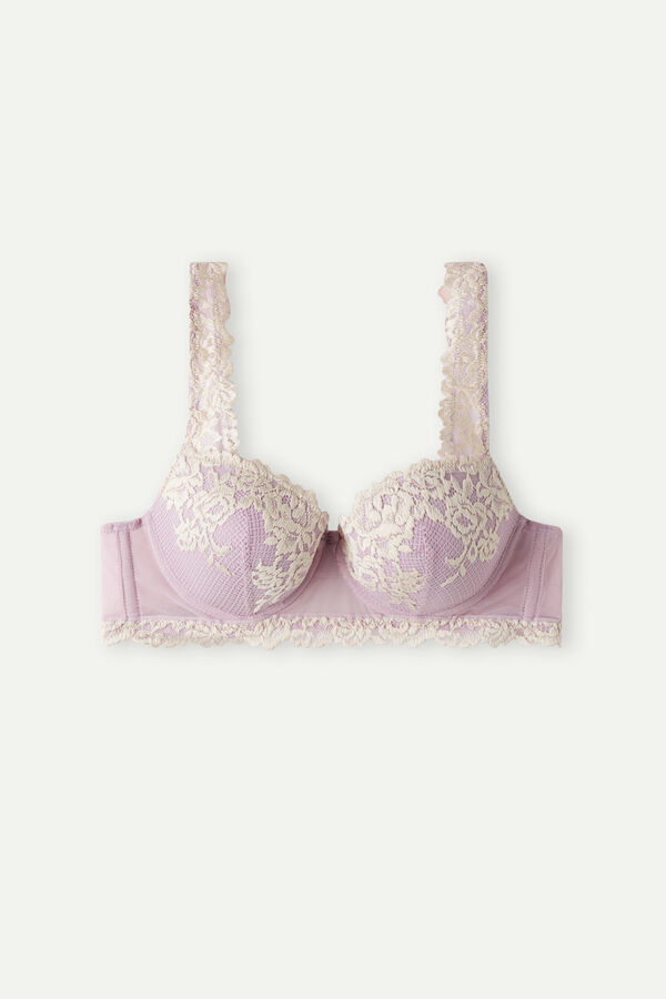 Intimssimi Pretty Flowers Sofia Balconette Bra Violet | SGNZX61748