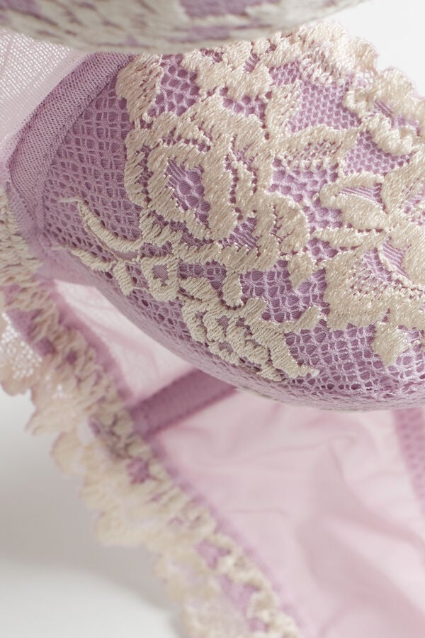 Intimssimi Pretty Flowers Sofia Balconette Bra Violet | SGNZX61748