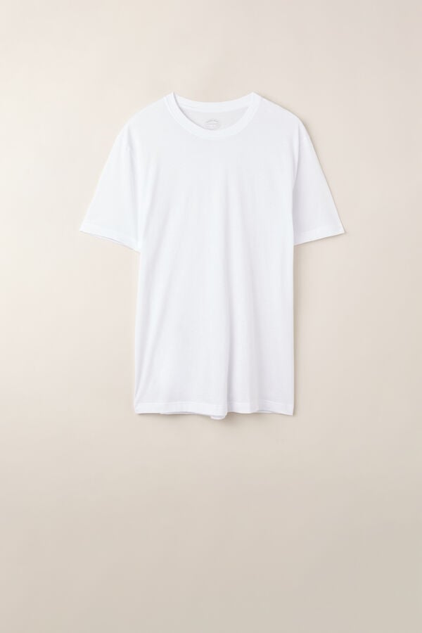 Intimssimi Regular Fit T-Shirt in Extrafine Supima® Cotton White | GSGEC37369