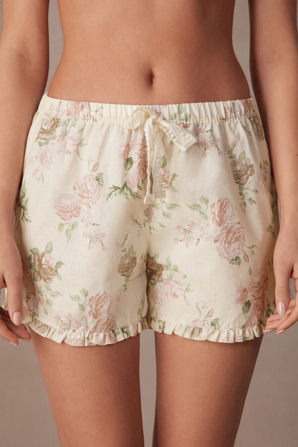 Intimssimi Scent of Roses Cotton Cloth Shorts Print | SGICD45923