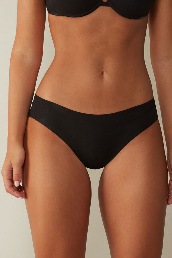 Intimssimi Seamless Supima® Cotton Panties Black | ZSGMJ68752