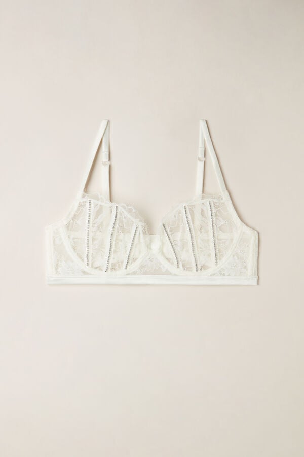 Intimssimi Shine High Like Stars Balconette Bra White | DSGKV96791