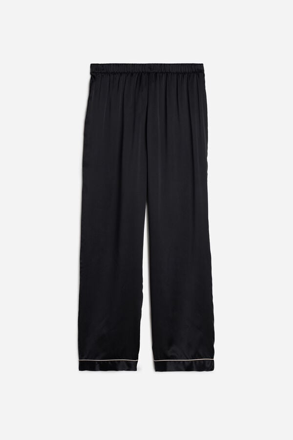 Intimssimi Silk Satin Pajama Pants Black | SGEGJ20296