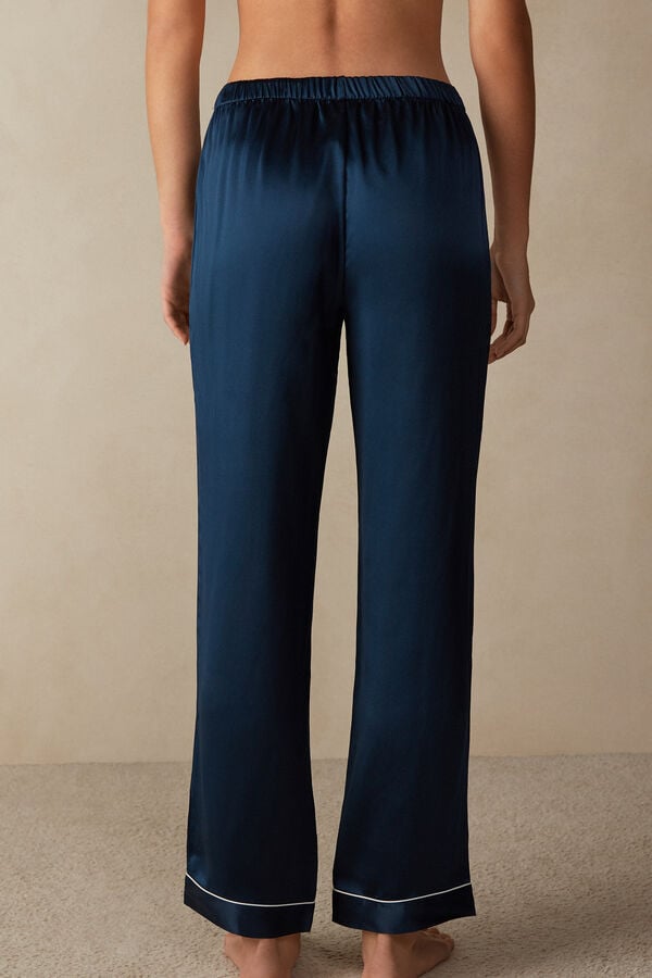 Intimssimi Silk Satin Pajama Pants Blue | BSGSD30864