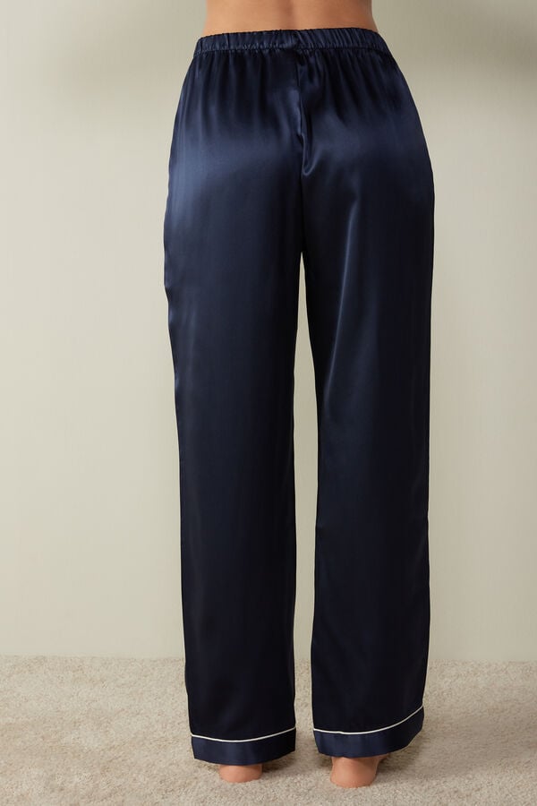 Intimssimi Silk Satin Pajama Pants Blue | DSGVO40647