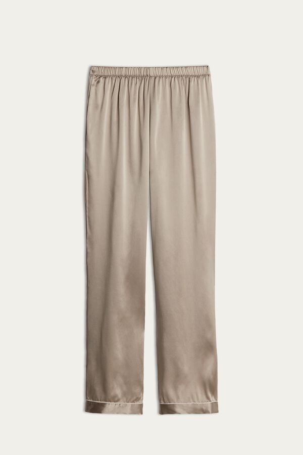 Intimssimi Silk Satin Pajama Pants Natural | SGJBT53167