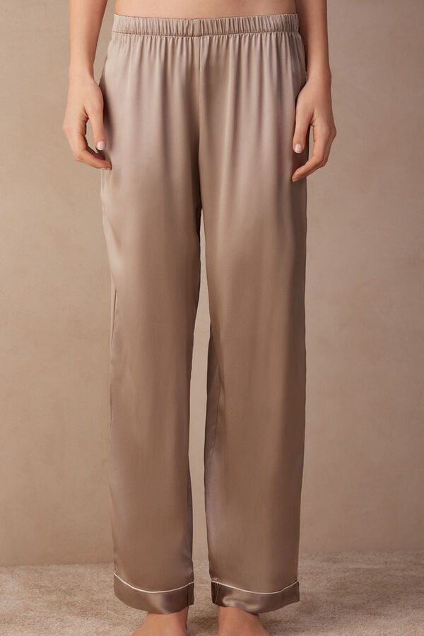 Intimssimi Silk Satin Pajama Pants Natural | SGJBT53167