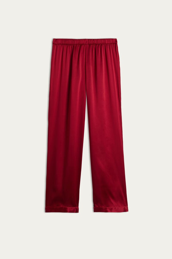 Intimssimi Silk Satin Pajama Pants Red | SGZDE12909