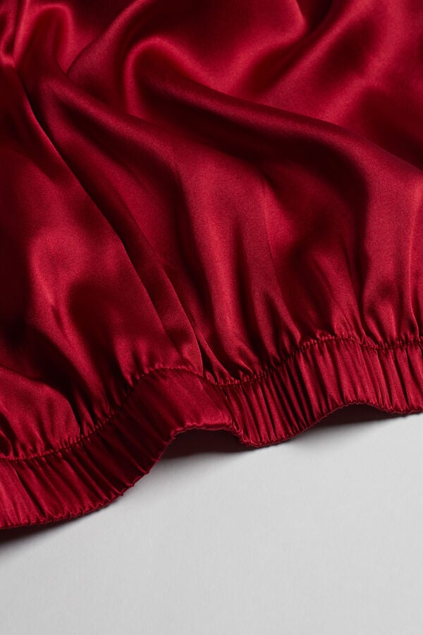 Intimssimi Silk Satin Pajama Pants Red | SGZDE12909