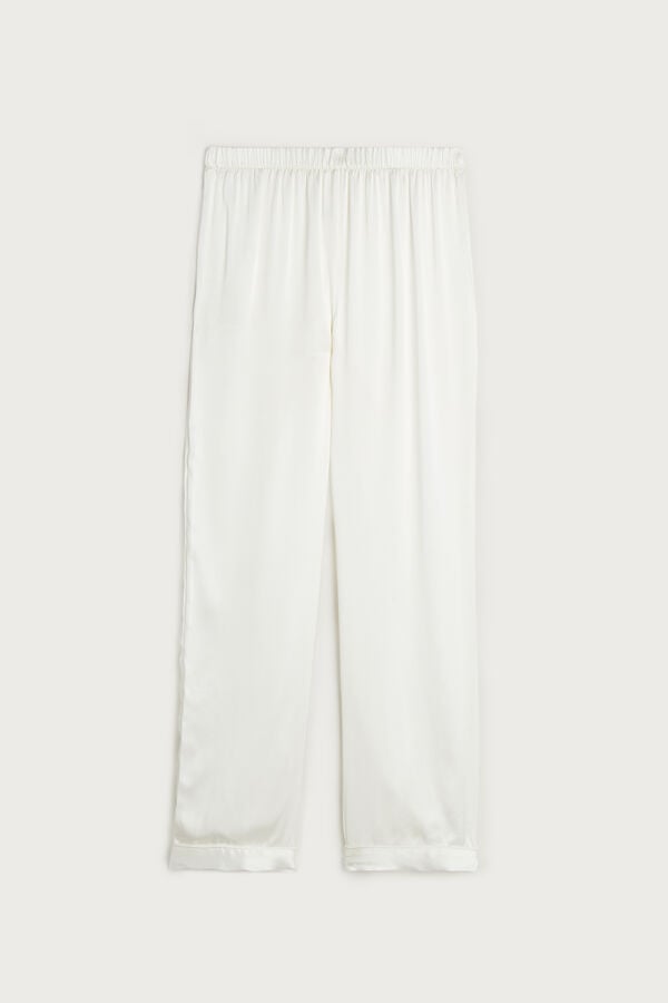 Intimssimi Silk Satin Pajama Pants White | SSGVO55757