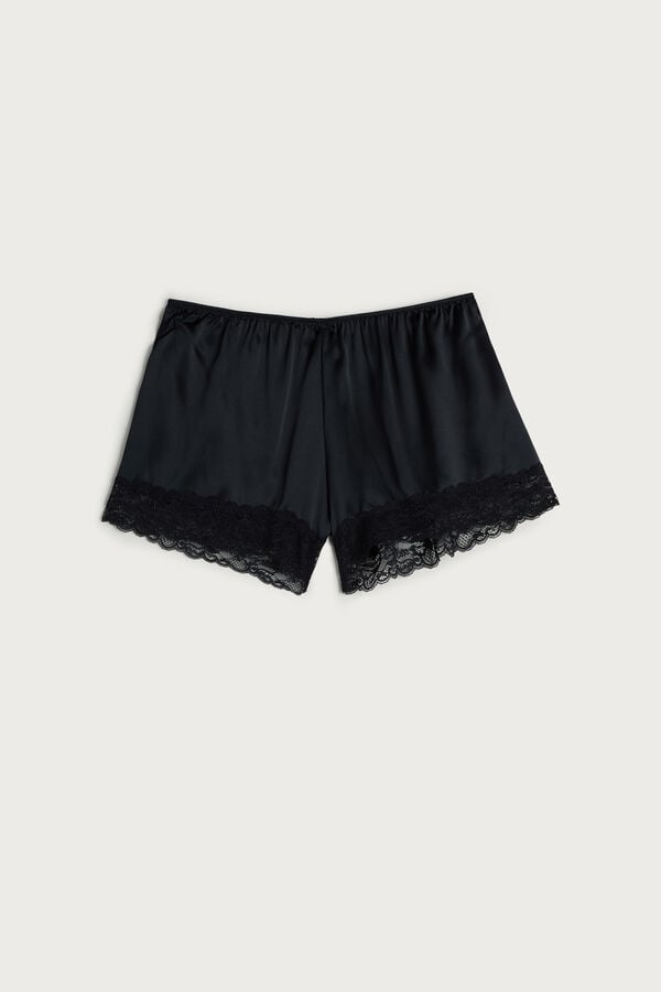 Intimssimi Silk Shorts Black | DSGKV53387