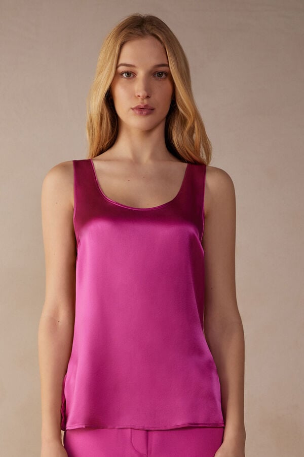 Intimssimi Silk and Modal Tank Top Pink | ESGVG24502