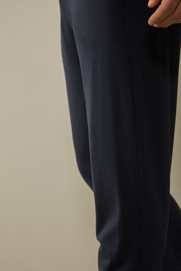 Intimssimi Silk and Modal Trousers Blue | SGIIZ16186