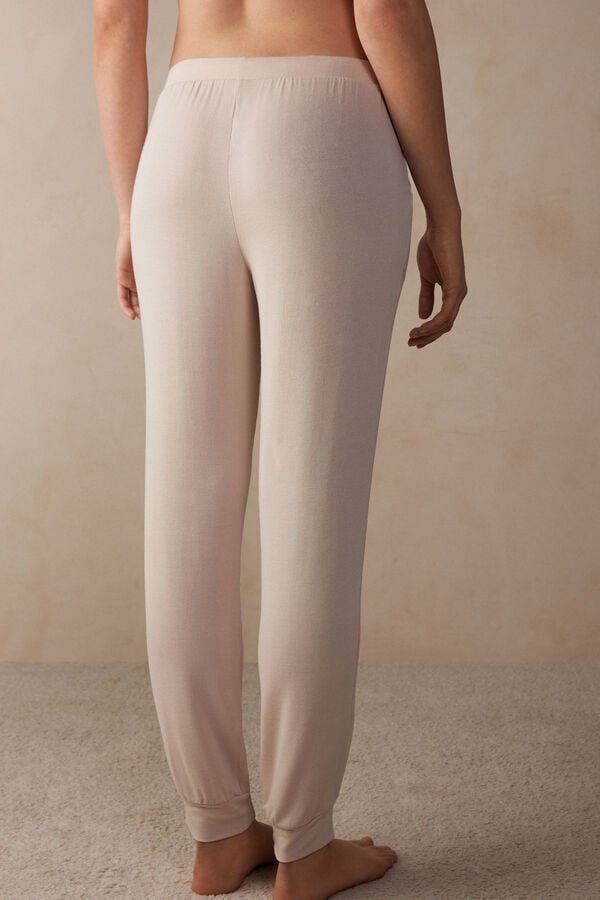 Intimssimi Simple Elegance Full Length Jogger Pants in Modal Pale Pink | TSGWZ21822