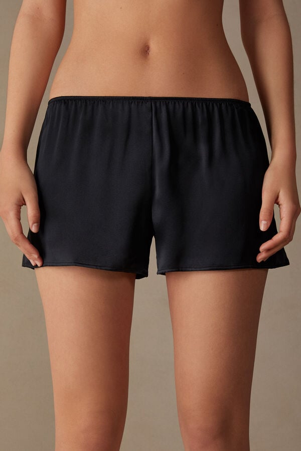 Intimssimi Smooth Silk-Satin Shorts Black | SGZDE72162