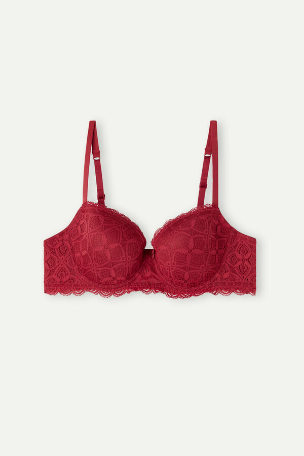 Intimssimi Sofia Balconette Bra in Lace Red | ASGDF26601