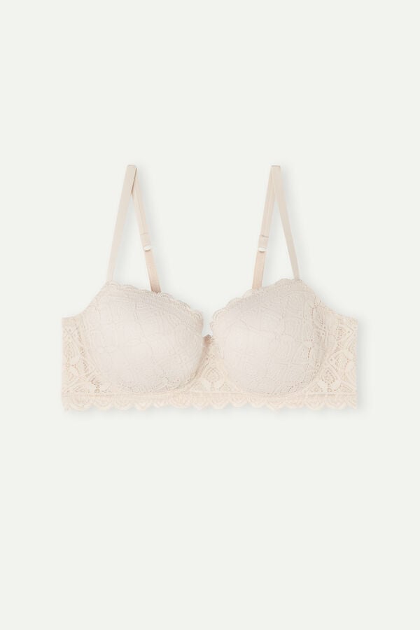 Intimssimi Sofia Balconette Bra in Lace Natural | SGCVG10162