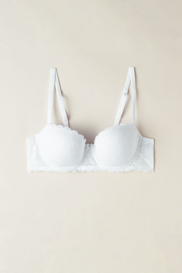 Intimssimi Sofia Balconette Bra in Lace White | TSGPQ80705