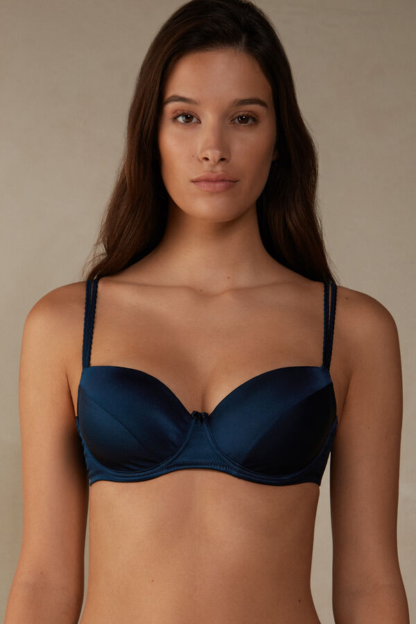 Intimssimi Sofia Balconette Bra in Silk Blue | GSGUC35783