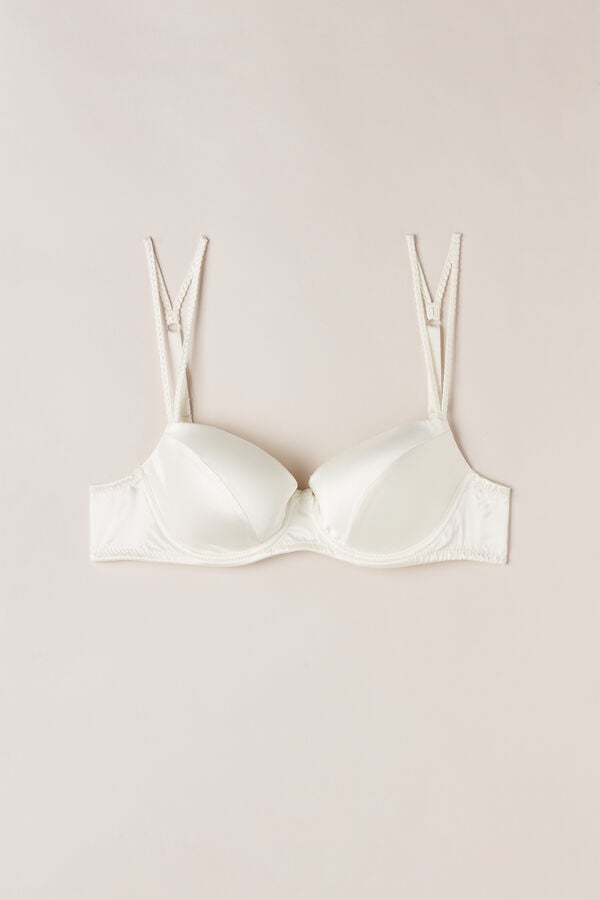 Intimssimi Sofia Balconette Bra in Silk White | XSGGW92383