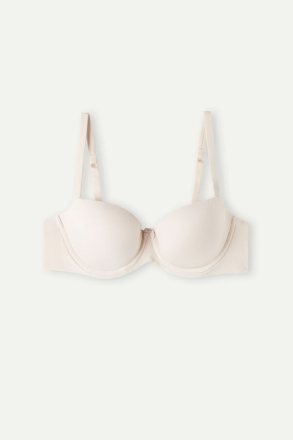 Intimssimi Sofia Balconette Bra in Ultralight Microfiber Natural | QSGWA99101